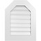 Ekena Millwork Octagonal Top Surface Mount PVC Gable Vent: Functional, w/ 3-1/2"W x 1"P Standard Frame, 20"W x 26"H GVPOT20X2601SF - alternate 1